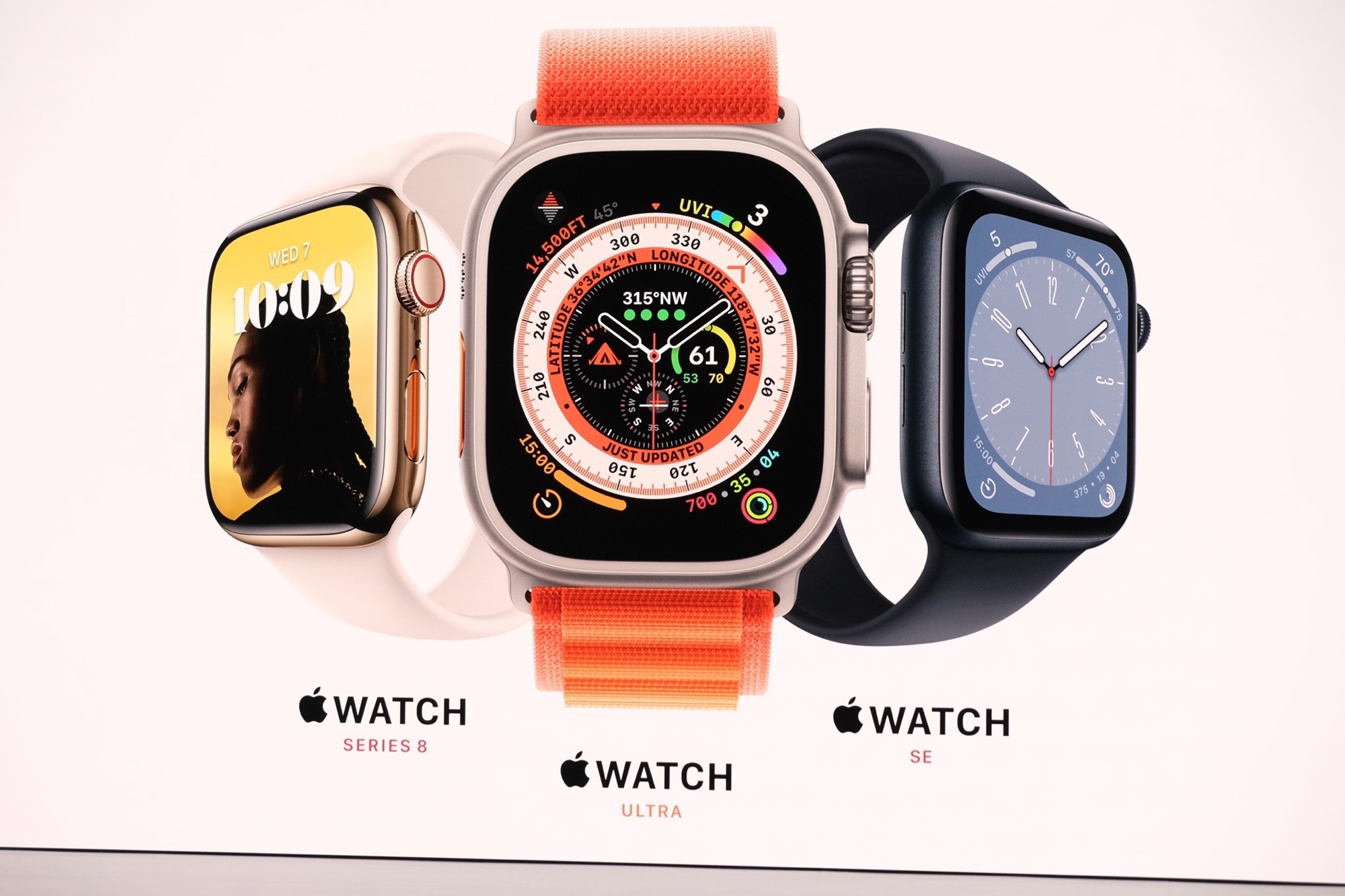 Na zdjęciu trzy nowe modele Apple Watch