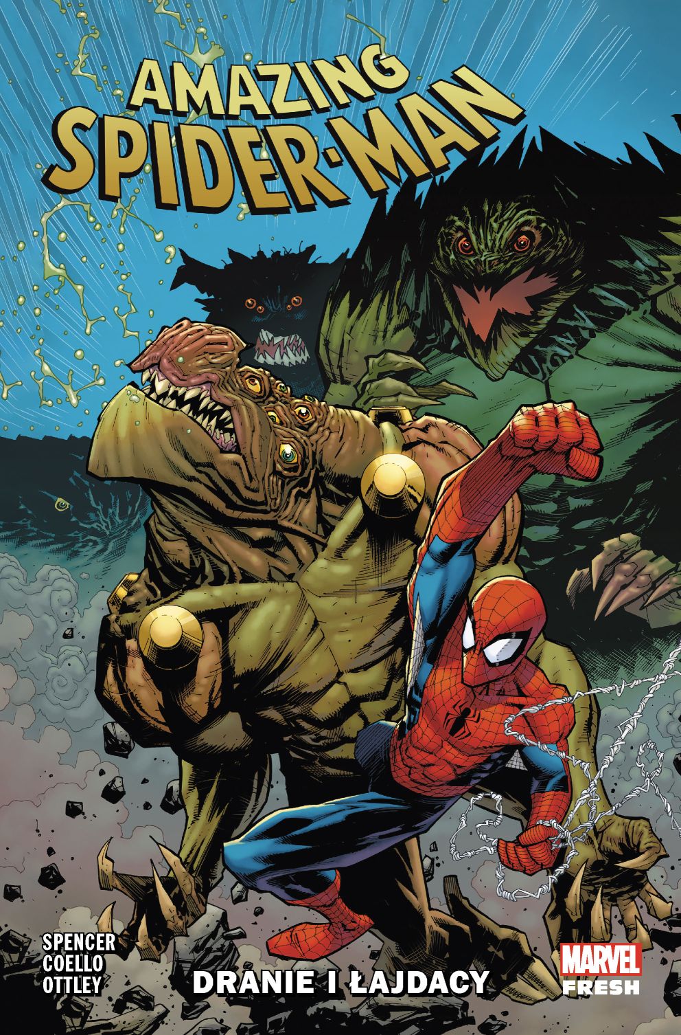 Okładka komiksu Marvel Fresh. Amazing Spider-Man – Dranie i łajdacy, tom 8
